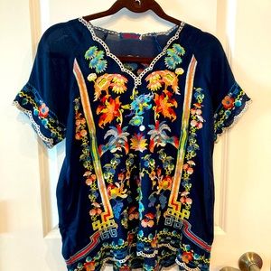 JOHNNY WAS embroidered top!